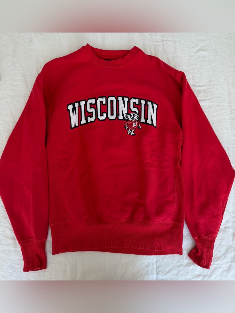 University of Wisconsin Red Crewneck  Sweatshirt